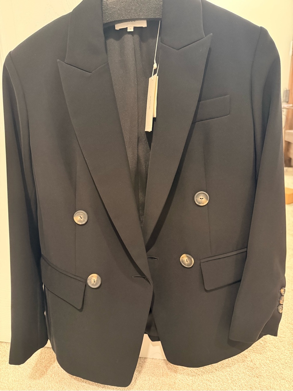 Double-Breasted Black Women's Blazer - Tailored Classic